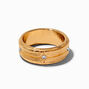 Gold-tone Crystal Textured Band Ring,