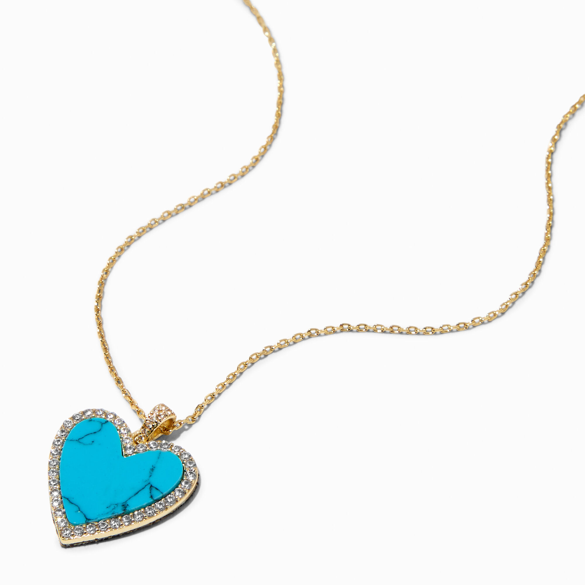 Turquoise heart pendant store necklace