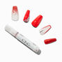 Red Bling Tip Squareletto Vegan Faux Nail Set - 24 Pack,