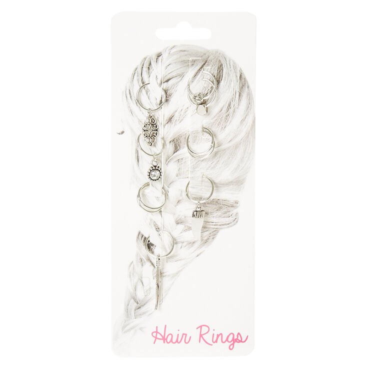 Silver Festival Hair Rings,