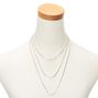 Silver Rhinestone Multi Strand Necklace,