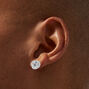 Silver-tone Cubic Zirconia Halo Knot Jewelry Set - 2 Pack,