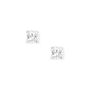 Silver Cubic Zirconia 8MM Square Stud Earrings,
