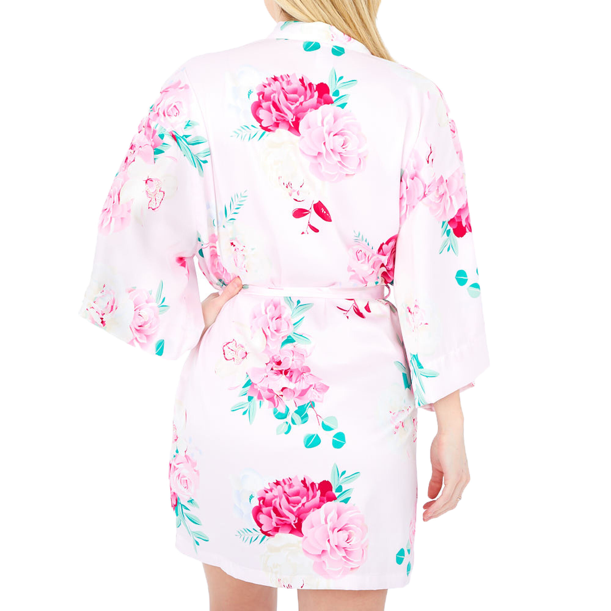 pink flowy robe