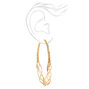 Gold 80MM Braided Hoop Earrings,