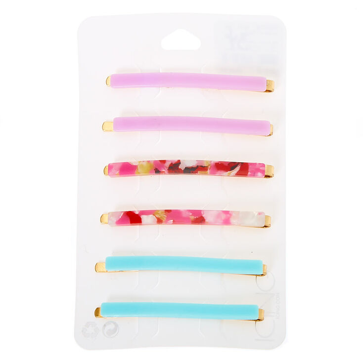 Cotton Candy Tortoiseshell Hair Pins - 6 Pack,