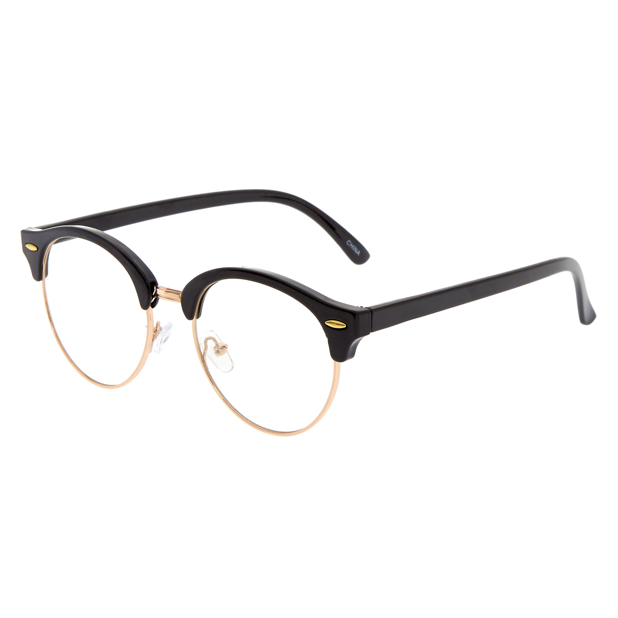 Rose Gold Black Retro Frames