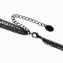 Black Cross Multi-Strand Necklace,