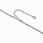 Silver-tone Stainless Steel 3MM Rope Chain Necklace,