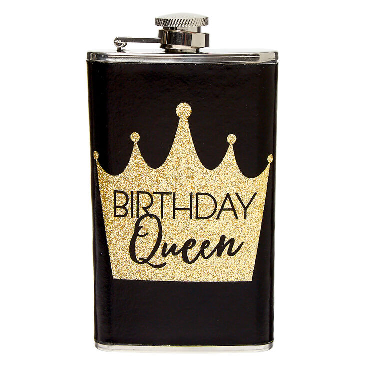 Birthday Queen Flask - Black,