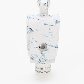 White Marble Holder with Anti-Bacterial Hand Sanitizer,