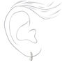 Silver Crystal Pearl Mixed Stud Earrings - 9 Pack,