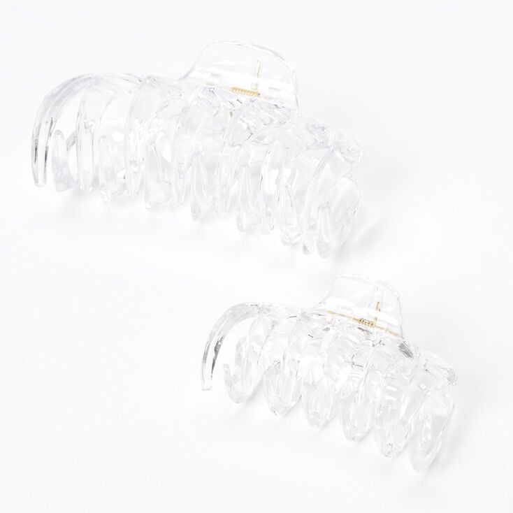 Spike Hair Claws - Clear, 2 Pack,