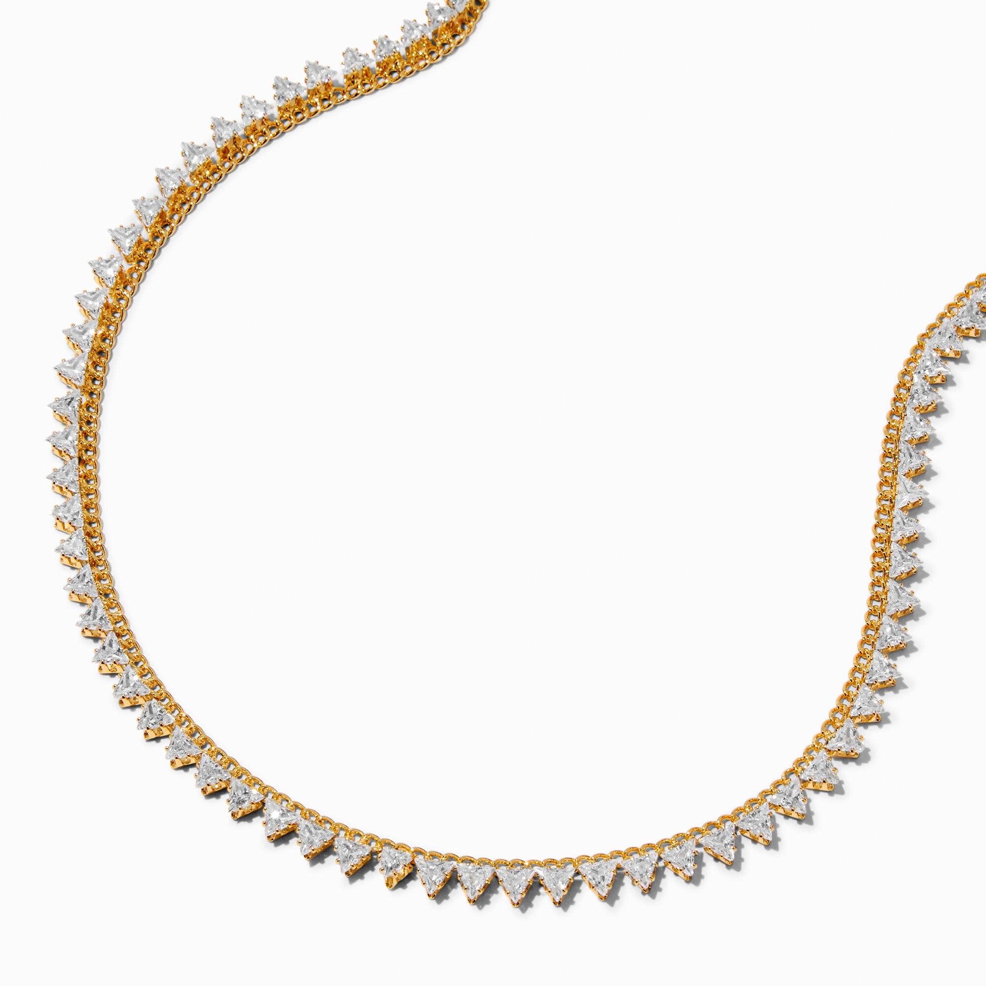 Gold plated top tennis necklace