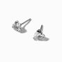 Icing Select Sterling Silver Platinum Heart Cubic Zirconia Stud Earrings,