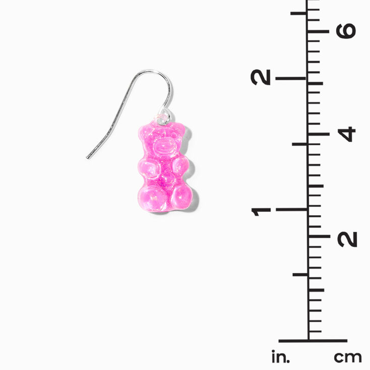 Pink Gummy Bear 0.5&quot; Drop Earrings,