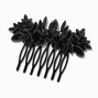 Black Floral Petal Hair Comb,