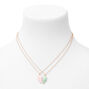 Big &amp; Lil Sis Pink &amp; Mint Heart Pendant Necklaces - 2 Pack,