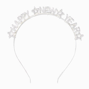 Happy New Year Glitter Metal Headband,