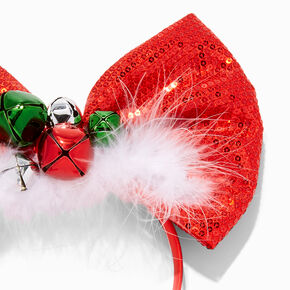 Christmas Sequin Bow Ornament Headband,