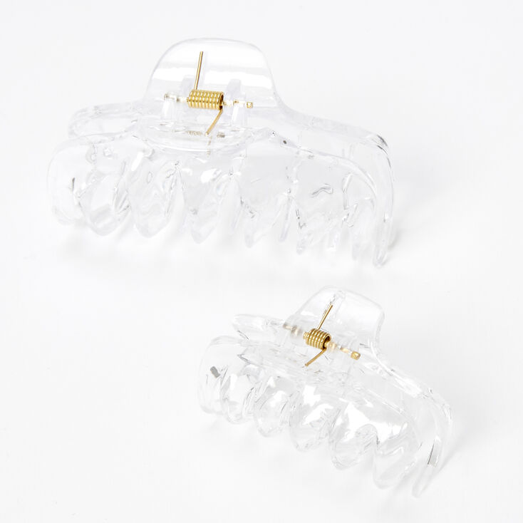 Spike Hair Claws - Clear, 2 Pack,