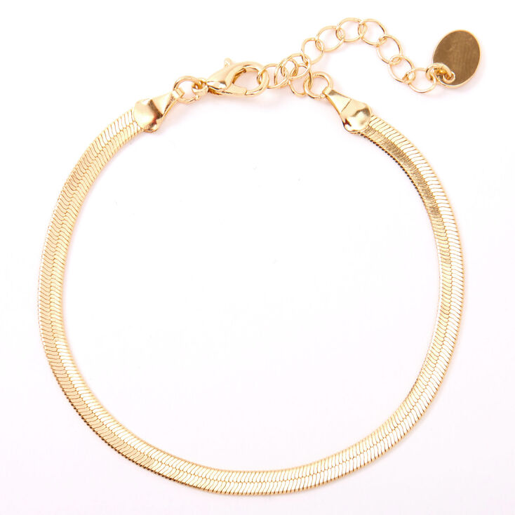 Gold Simple Sleek Chain Bracelet,