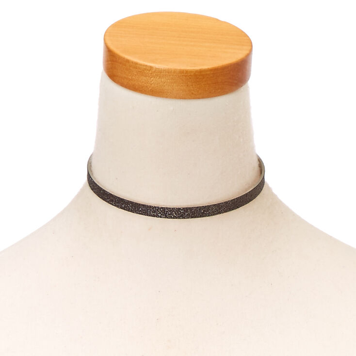 Black Glitter Tape Collar,