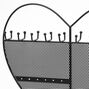 Black Heart Standing Jewelry Holder,