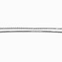 Silver-tone Sleek Cup Chain Multi-Strand Choker Necklace,