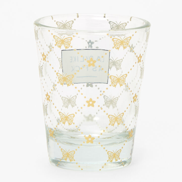 Ladylike As F*ck Butterfly Floral Shot Glass,