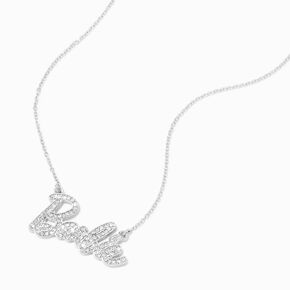 Barbie&trade; Silver Logo Necklace,