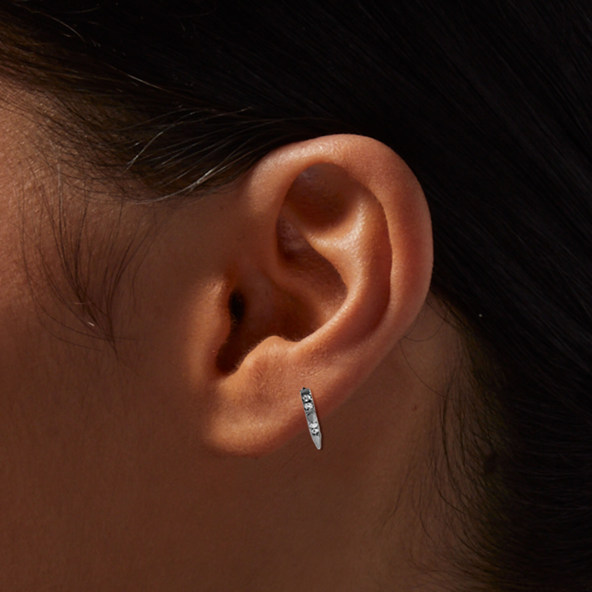 Titanium huggie shop hoop earrings