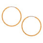 Gold 25MM Textured Hoop Earrings,