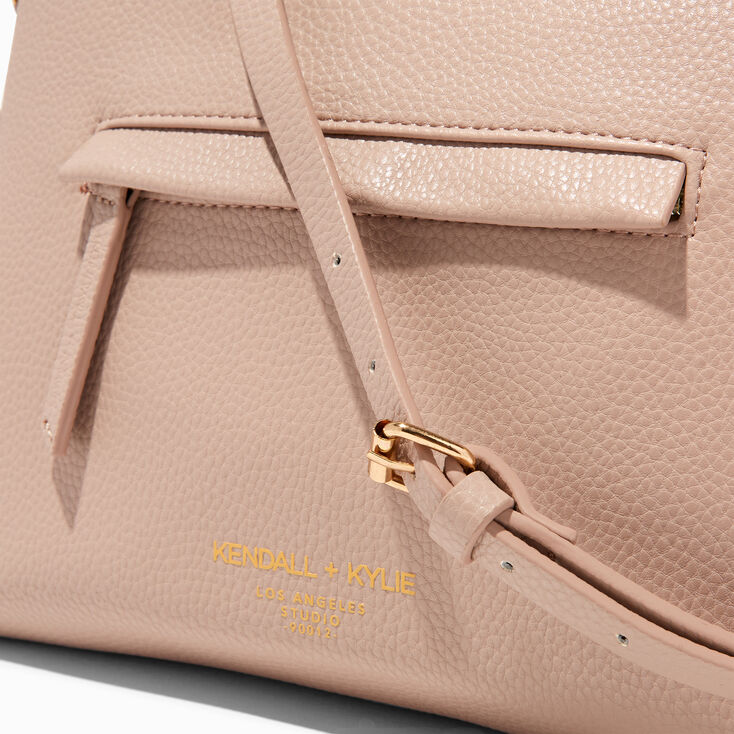 KENDALL + KYLIE Light Beige Pebble Crossbody Messenger Bag,