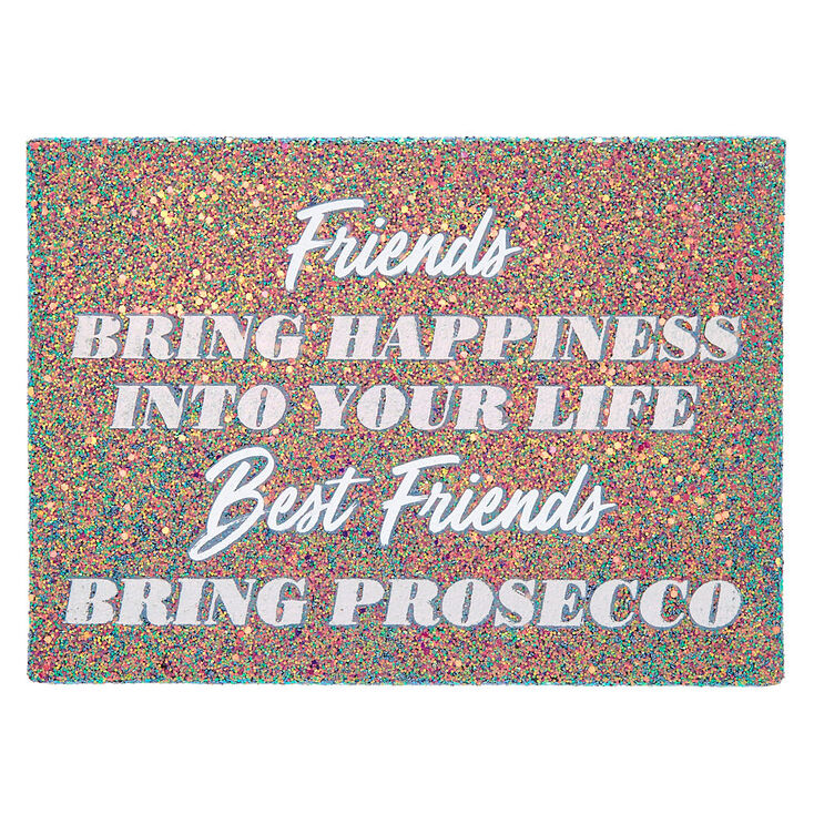 Glitter Best Friends Prosecco Wall Canvas Icing Us