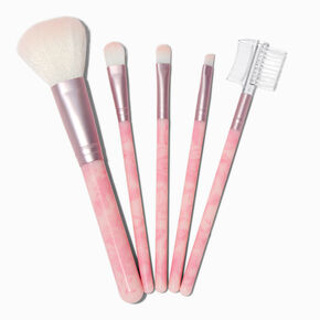 Pink Floral Makeup Brush Set - 5 Pack,