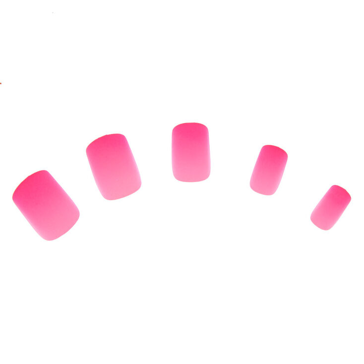 Ombre Matte Faux Nail Set - Pink, 24 Pack,