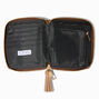 Brown &amp; Black Status Icons Zip Around Wallet,