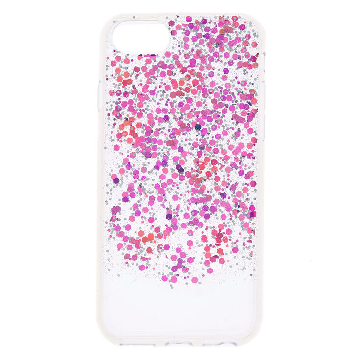 Cascading Holographic Purple Glitter Phone Case - Fits iPhone 6/7/8 Plus,