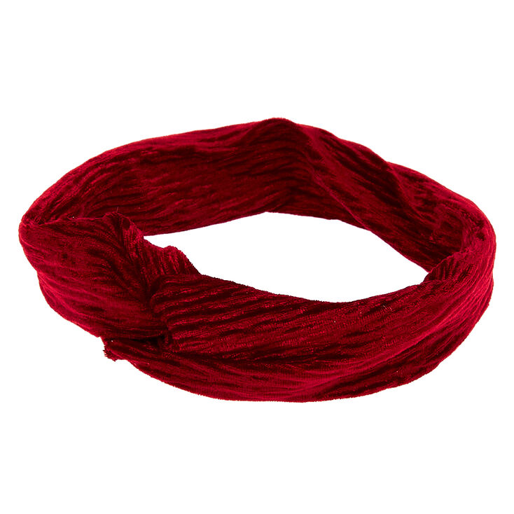 Velvet Twisted Headwrap - Burgundy,