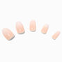 Glossy Nude Coffin Vegan Faux Nail Set - 24 Pack,