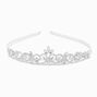 Silver Rhinestone Filigree Tiara,