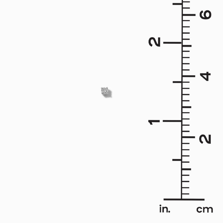 Laboratory Grown Diamond 3MM Round Basket Sterling Silver Stud Earrings 0.10 ct. tw.,