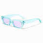 Blue Geometric Purple Lens Sunglasses,
