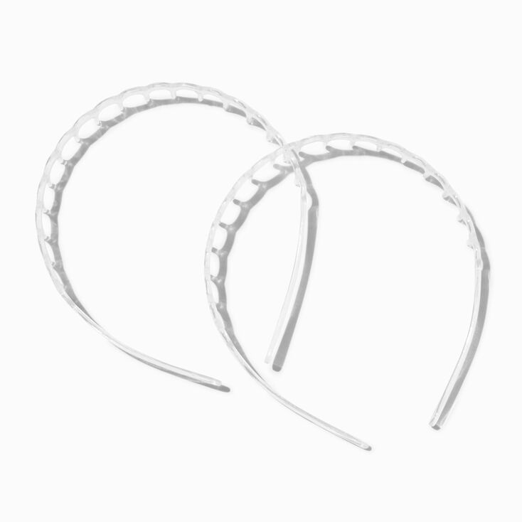 Clear Scalloped Headbands - 2 Pack,