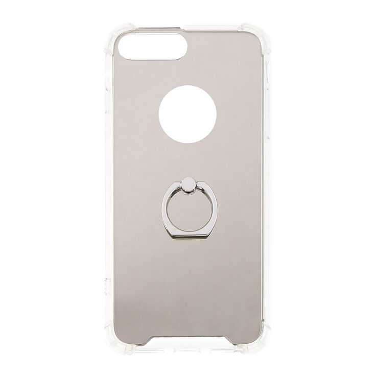 Mirrored Ring Holder Protective Phone Case - Fits iPhone 6/7/8 Plus,
