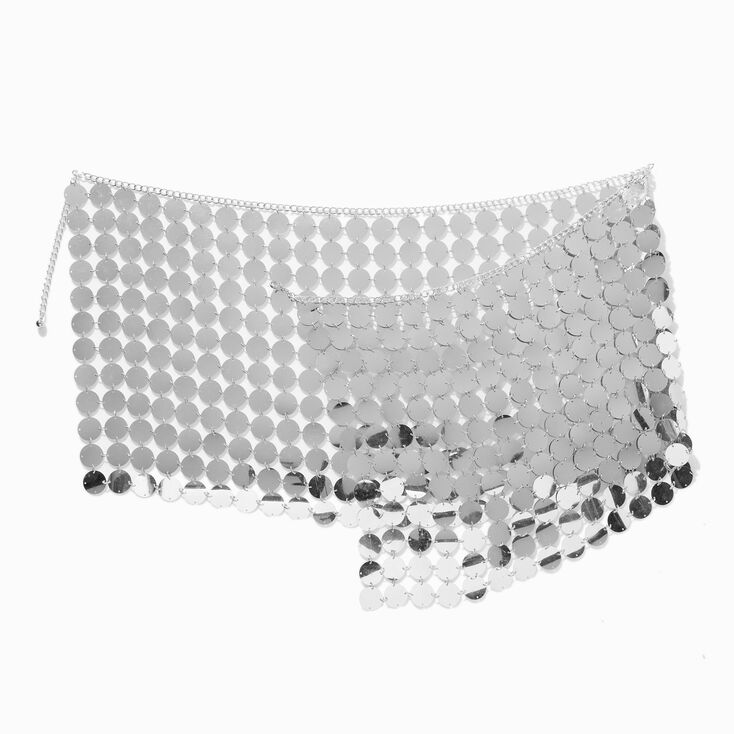 Silver Sequin Skirt Overlay,