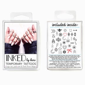 INKED by Dani Finger Tats Temporary Tattoos,