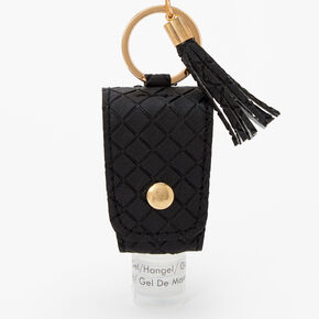Black Quilt Holder with Anti-Bacterial Hand Sanitizer,