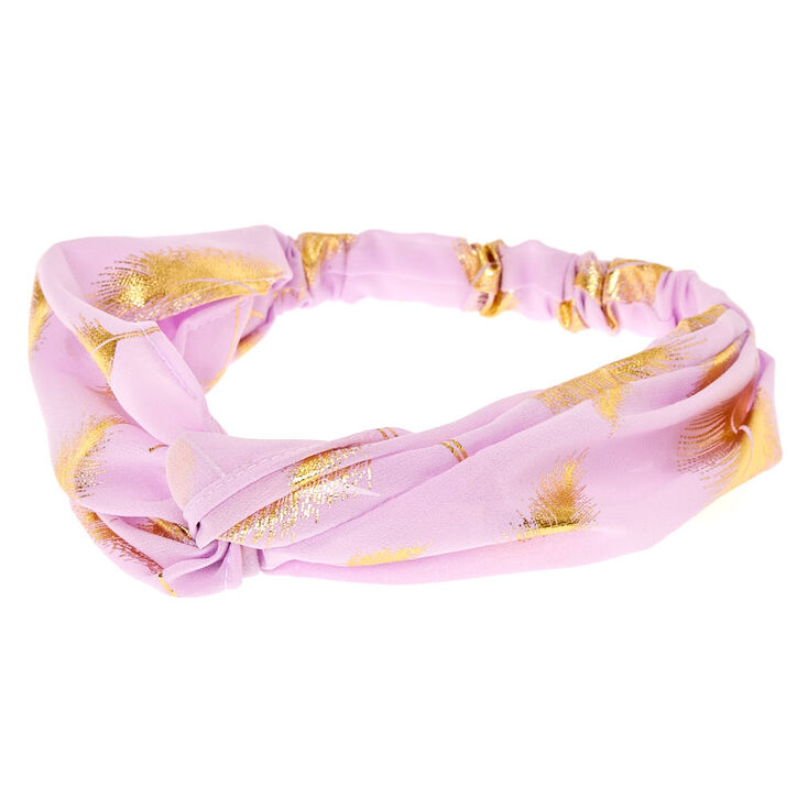 Gold Leaf Lilac Headwrap,